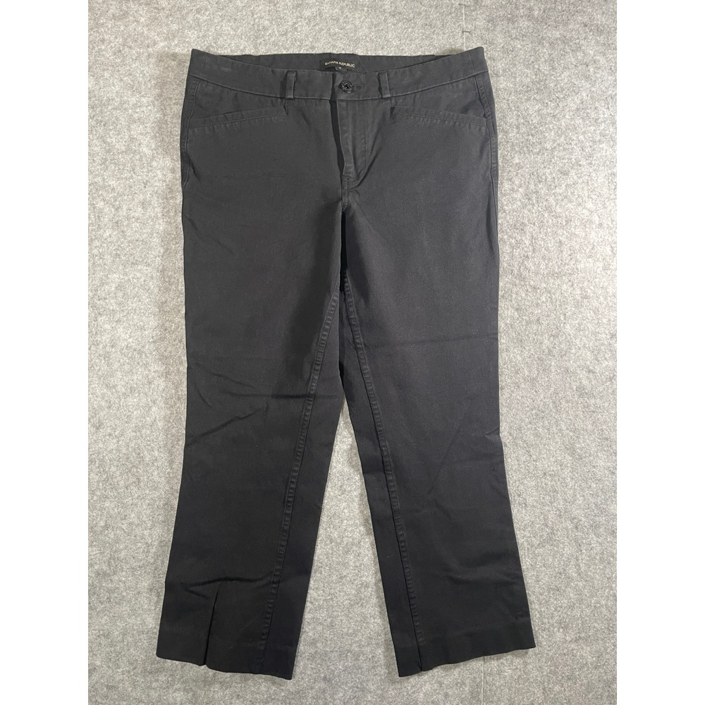 Banana Republic Womens Black Chino Stretch Pants Size 8 NLC2022C(S23)